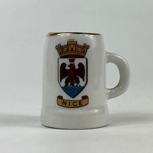 Nice France French Coat of Arms Miniature Novelty Mug Travel Souvenir Vintage